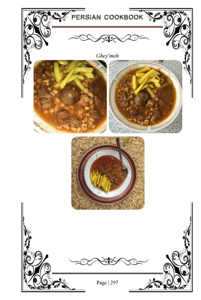 Gheyme stew, Persian meal