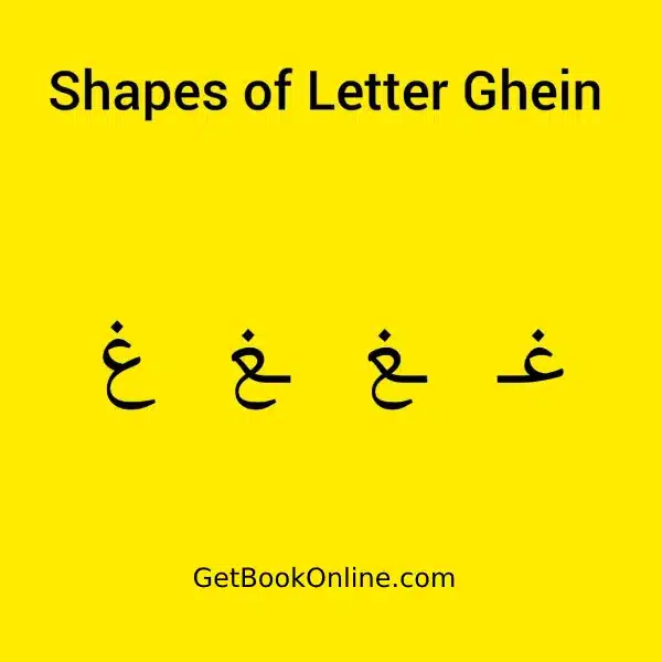 Shapes of Letter Ghein in Farsi