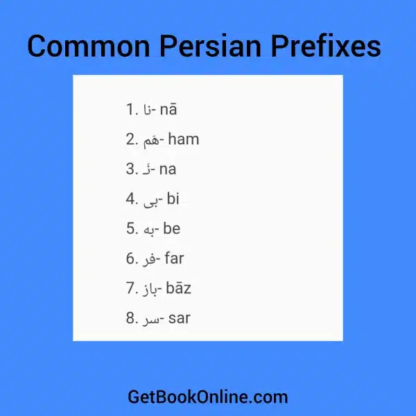 Persian prefixes